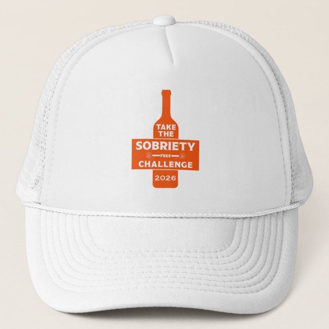 Gorra De Camionero Libre de alcohol y sobrio (Anverso)
