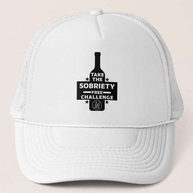 Gorra De Camionero Libre De Alcohol Y Sobrio (Anverso)