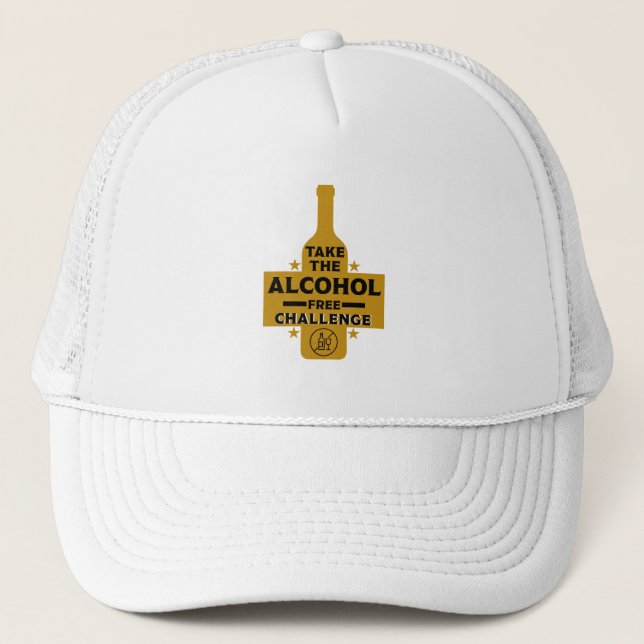 Gorra De Camionero Libre De Alcohol Y Sobrio (Anverso)