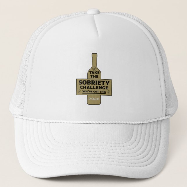 Gorra De Camionero Libre de Alcohol y Sobrio (Anverso)