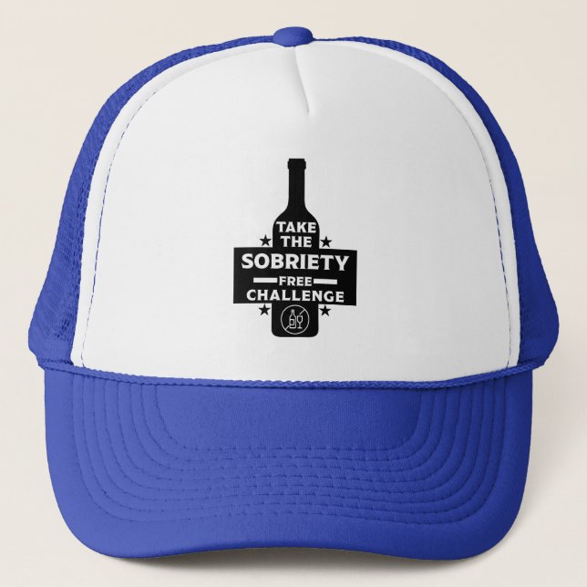 Gorra De Camionero Libre De Alcohol Y Sobrio (Anverso)