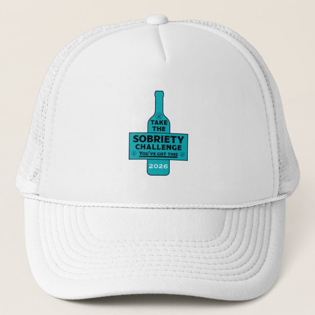 Gorra De Camionero Libre de Alcohol y Sobrio (Anverso)
