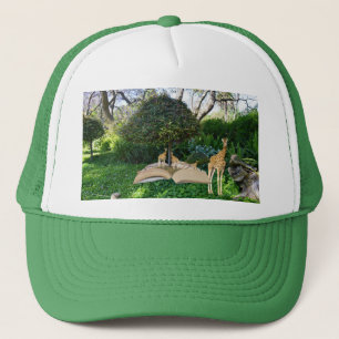 Gorra De Camionero Libro de Historias de Jirafas con Arte Emergente,