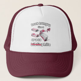 Gorra De Camionero Libro Hambriento Como Un Dibujo Croco Bibliófilo