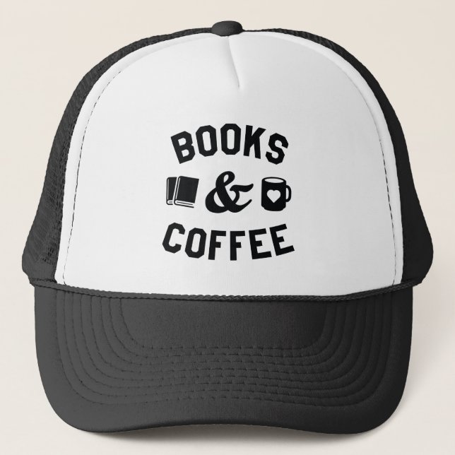 Gorra De Camionero Libros y café (Anverso)