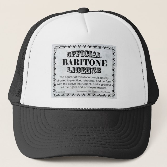 Gorra De Camionero Licencia Baritone (Anverso)