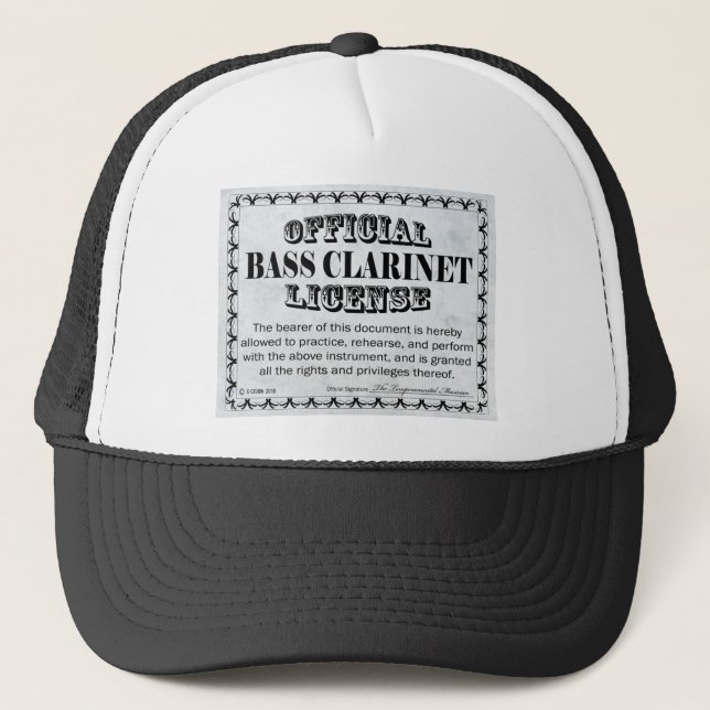 Gorra De Camionero Licencia Bass Clarinet (Anverso)