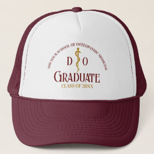 Gorra De Camionero Licenciatura en Medicina Osteopática Maroon
