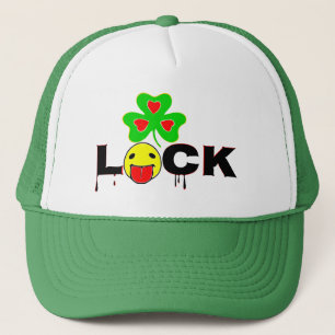 Gorra De Camionero § ☺ Lick the Lucky Irish Shamrock Fun Trucker Hat