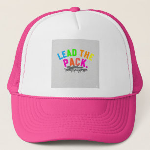 Gorra De Camionero Lidera el paquete, diseño de camisetas.