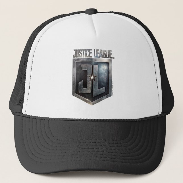 Gorra De Camionero Liga de la Justicia | Escudo JL metálico (Anverso)