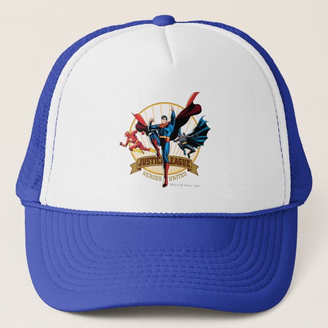 Gorra De Camionero Liga de la Justicia Heroes United (Anverso)