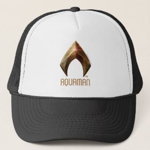Gorra De Camionero Liga de la Justicia   Símbolo de acuamán metálico