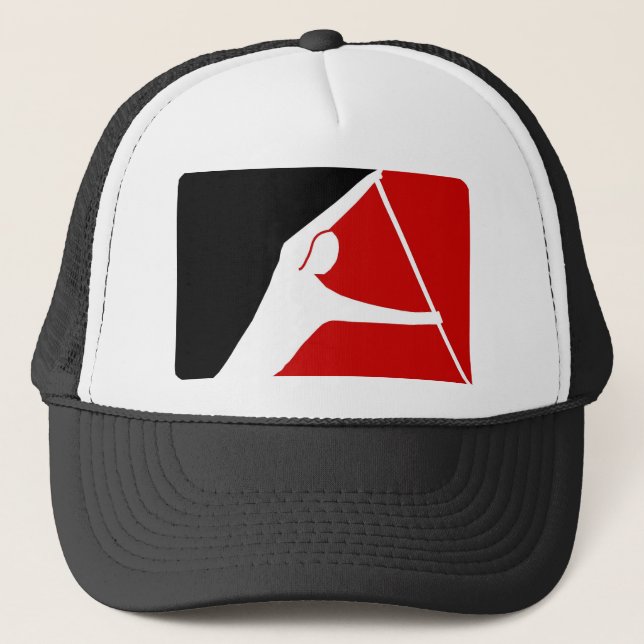 GORRA DE CAMIONERO LIGA NEGRA Y ROJA DE LAS PADDLERS (Anverso)