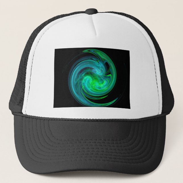 Gorra De Camionero LIGHT VORTEX ,black blue green (Anverso)