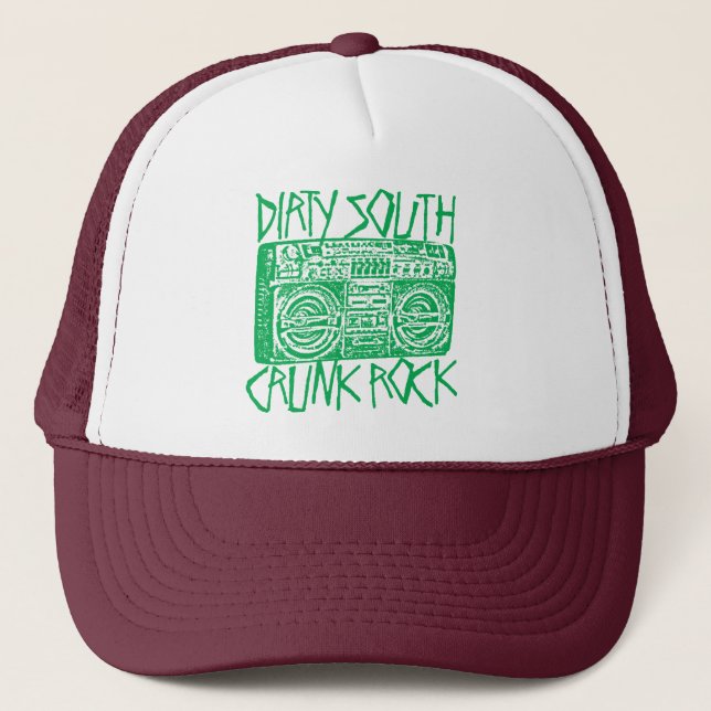 Gorra De Camionero Lil Jon "Dirty South Boombox Green" (Anverso)