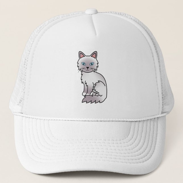 Gorra De Camionero Lilac Point Birman / Ragdoll Cute Personalizado Ca (Anverso)