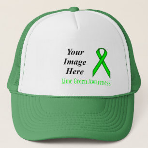 Gorra De Camionero Lime Green Standard Ribbon por Kenneth Yoncich