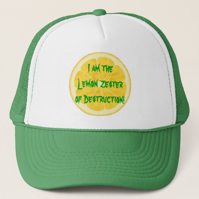 Gorra De Camionero ¡Limón Zester de la destrucción! (Anverso)