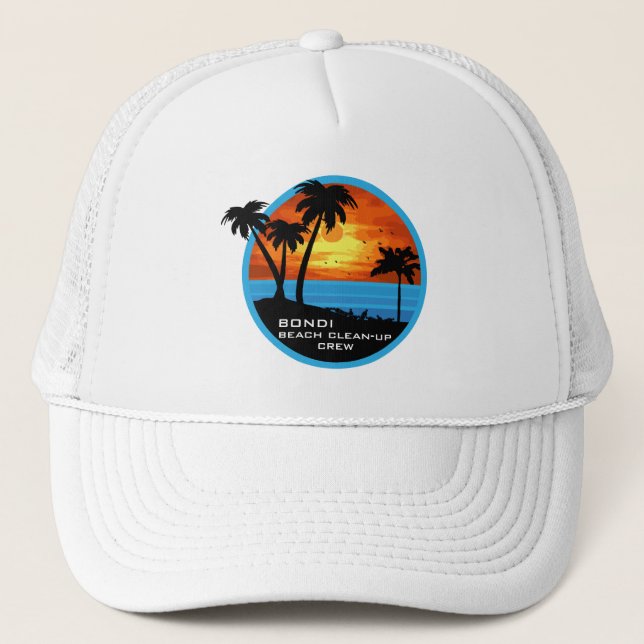Gorra De Camionero Limpieza de playa - Equipo voluntario (Anverso)