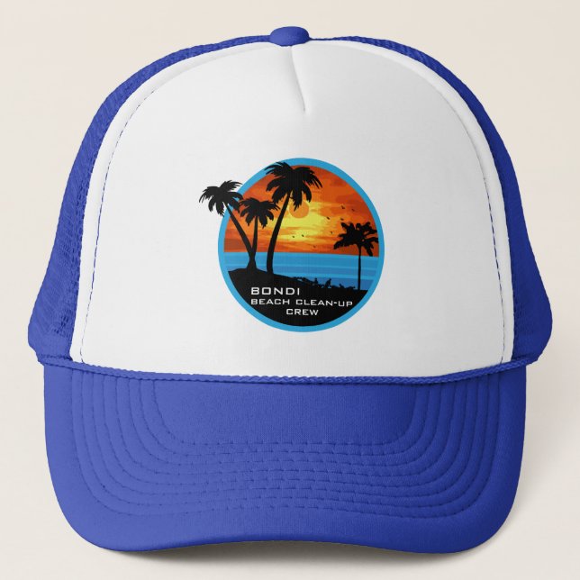 Gorra De Camionero Limpieza de playa - Equipo voluntario (Anverso)