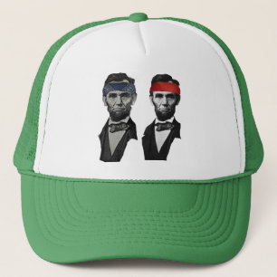 Gorra De Camionero Lincoln azul y rojo