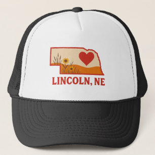 Gorra De Camionero Lincoln Nebraska Heartland   Medio Oeste Retro