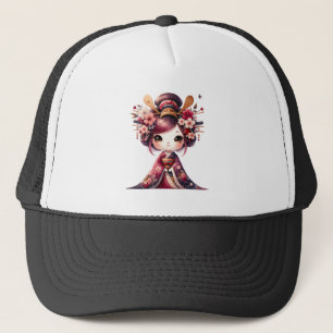 Gorra De Camionero Linda geisha japonesa