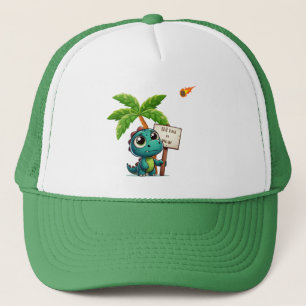 Gorra De Camionero lindo, divertido dinosaurio