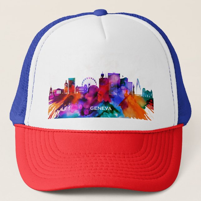 Gorra De Camionero Línea aérea de Ginebra (Anverso)