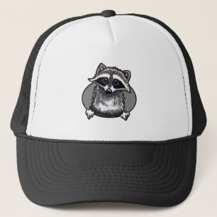 Gorra De Camionero Línea arte del mapache