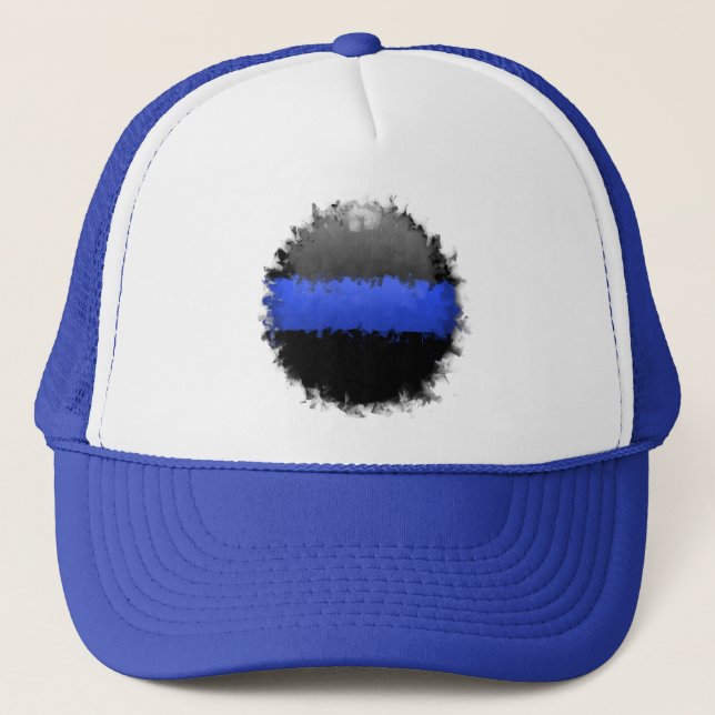 Gorra De Camionero Línea Azul delgada (Anverso)