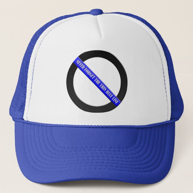 Gorra De Camionero Línea Azul delgada (Anverso)