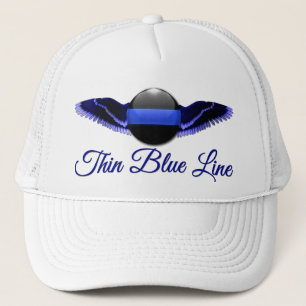Gorra De Camionero Línea Azul delgada con alas