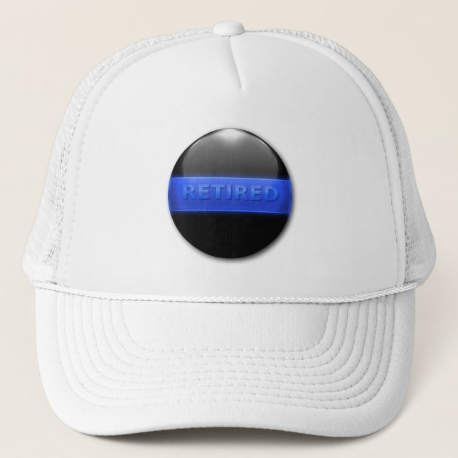 Gorra De Camionero Línea Azul delgada - Oficial retirado (Anverso)