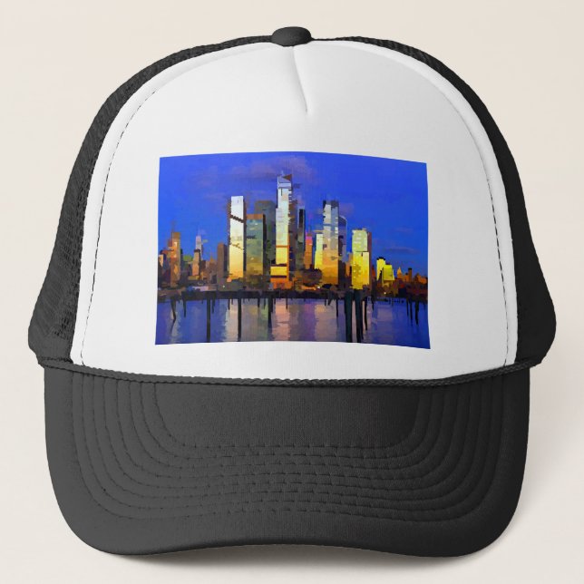 Gorra De Camionero Línea de Skyline Hudson Yards Midtown de Nueva Yor (Anverso)