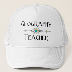 Gorra De Camionero Línea decorativa de profesores de geografía