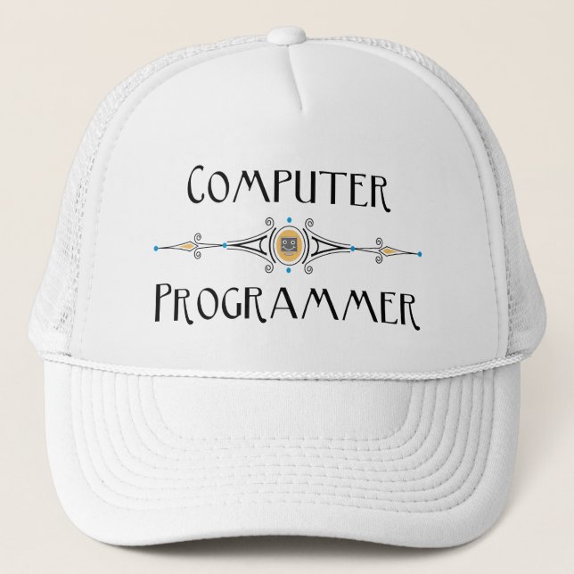 Gorra De Camionero Línea del programador de equipos (Anverso)