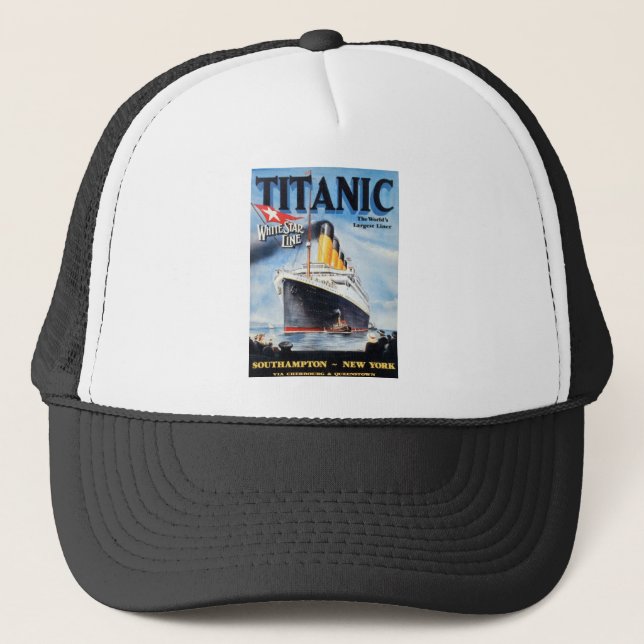 Gorra De Camionero Línea Estrella Blanca Titanic - El Liner Más Grand (Anverso)