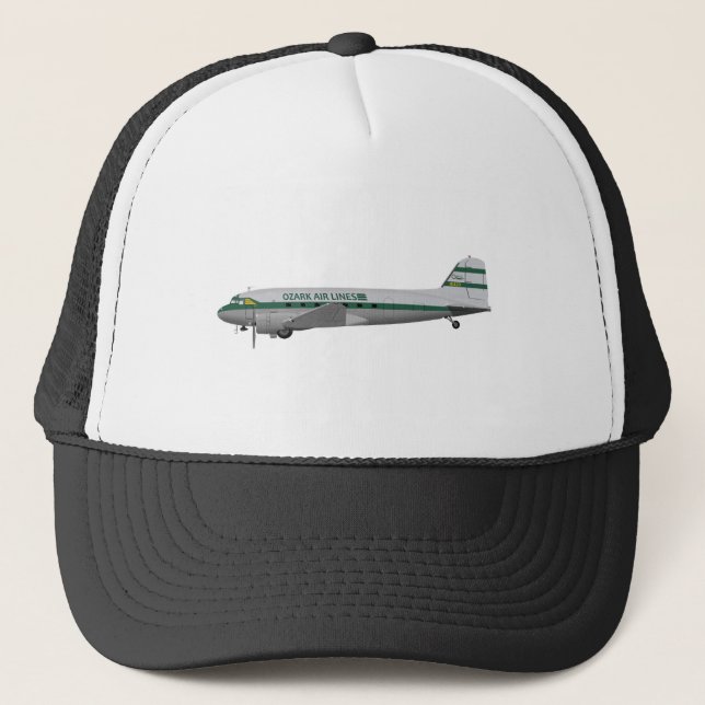Gorra De Camionero Líneas aéreas de Douglas DC-3 Ozark (Anverso)