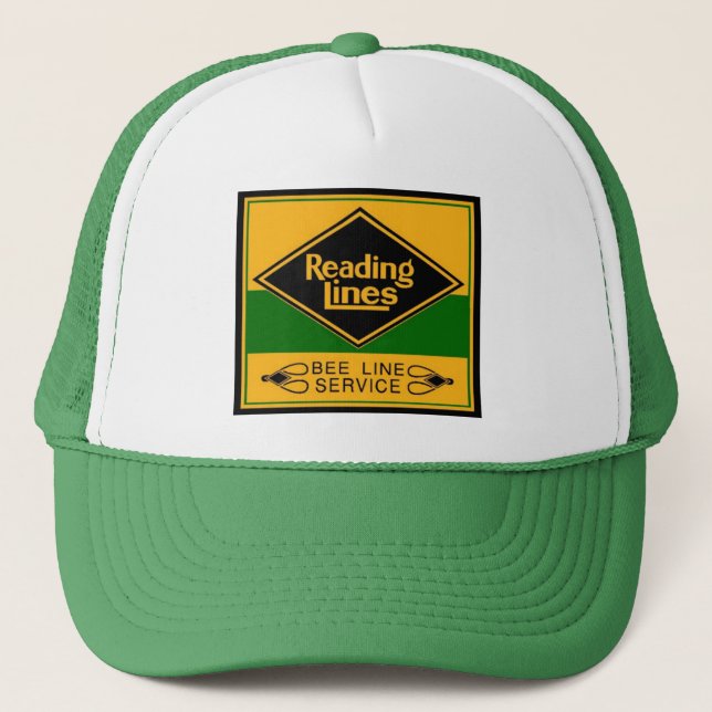 Gorra De Camionero Líneas de ferrocarril de la lectura, línea (Anverso)