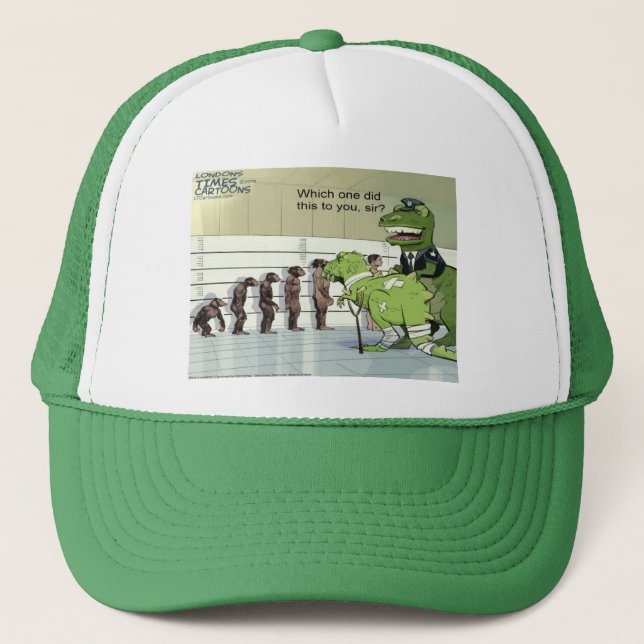 Gorra De Camionero Lineup de Rick London Funny Dinosaur Police (Anverso)
