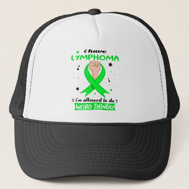 Gorra De Camionero Linfoma Awareness Month Ribbon Regalos (Anverso)