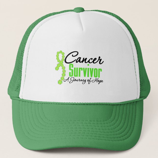 Gorra De Camionero Linfoma Cáncer Superviviente Sensibilización Viaje (Anverso)