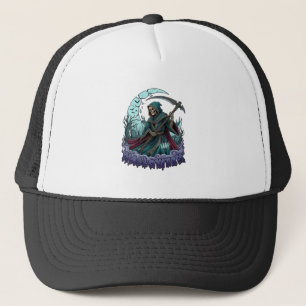Gorra De Camionero Linterna de la Guadaña de la Parca de Halloween Lu