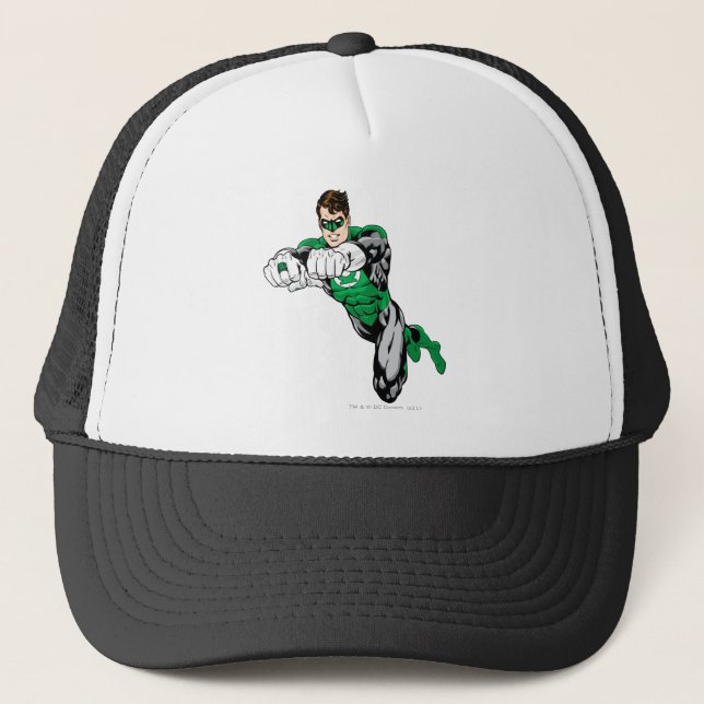 Gorra De Camionero Linterna verde - Ambos brazos hacia adelante (Anverso)