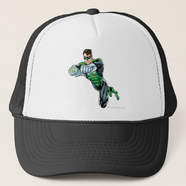 Gorra De Camionero Linterna verde - Cómic, ambos brazos hacia adelant (Anverso)