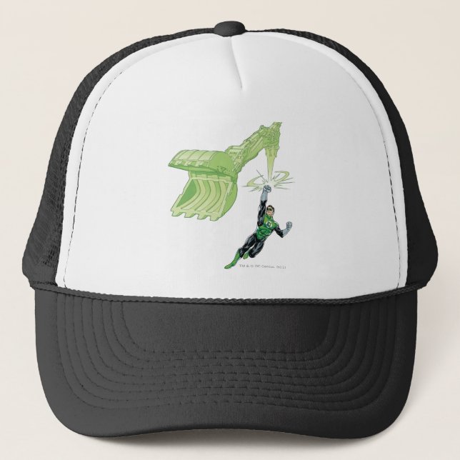Gorra De Camionero Linterna verde - Comic, con máquina (Anverso)