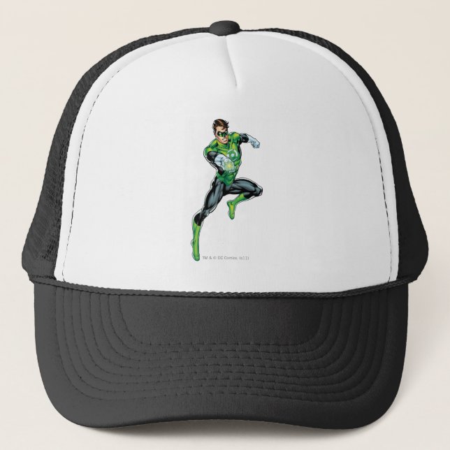 Gorra De Camionero Linterna verde - Cómic, saltando (Anverso)