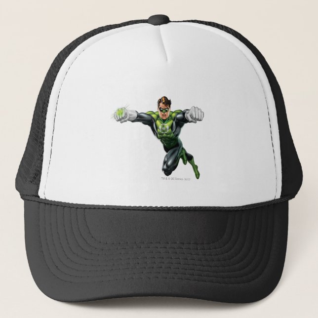 Gorra De Camionero Linterna verde - completamente representada, miran (Anverso)